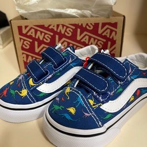 Brand new, never worn dinosaur Vans.